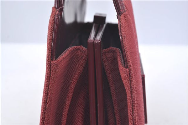 Authentic GUCCI Shoulder Hand Bag Purse Nylon Leather Red Junk J9582