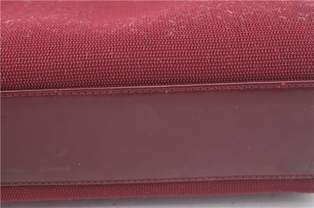 Authentic GUCCI Shoulder Hand Bag Purse Nylon Leather Red Junk J9582