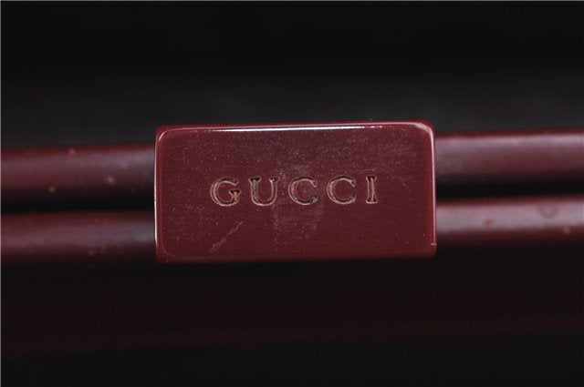 Authentic GUCCI Shoulder Hand Bag Purse Nylon Leather Red Junk J9582