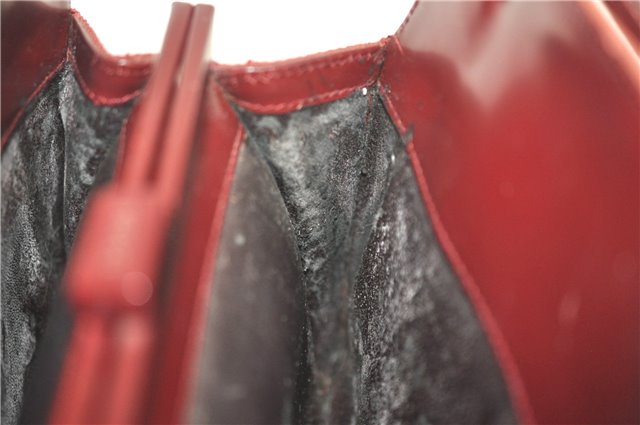 Authentic GUCCI Shoulder Hand Bag Purse Nylon Leather Red Junk J9582