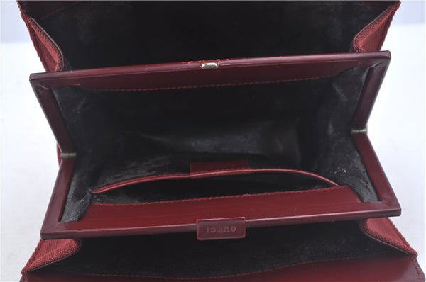 Authentic GUCCI Shoulder Hand Bag Purse Nylon Leather Red Junk J9582