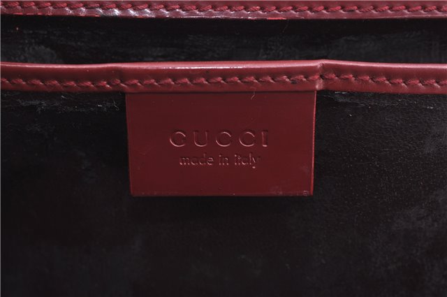 Authentic GUCCI Shoulder Hand Bag Purse Nylon Leather Red Junk J9582