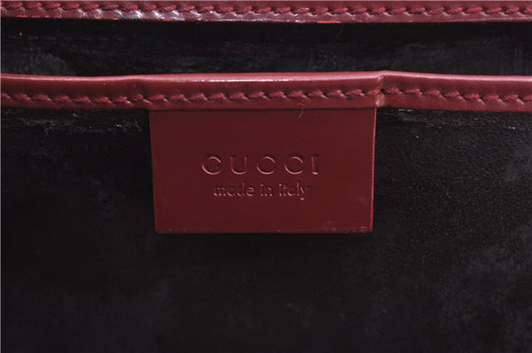 Authentic GUCCI Shoulder Hand Bag Purse Nylon Leather Red Junk J9582