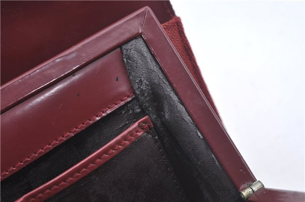 Authentic GUCCI Shoulder Hand Bag Purse Nylon Leather Red Junk J9582