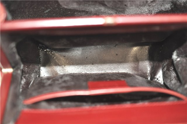 Authentic GUCCI Shoulder Hand Bag Purse Nylon Leather Red Junk J9582