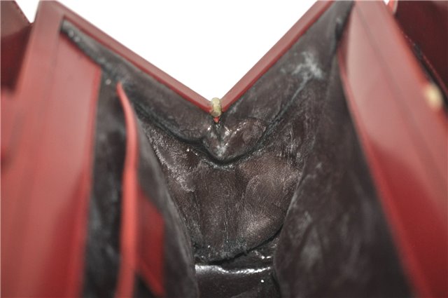 Authentic GUCCI Shoulder Hand Bag Purse Nylon Leather Red Junk J9582