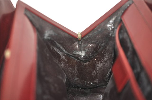 Authentic GUCCI Shoulder Hand Bag Purse Nylon Leather Red Junk J9582