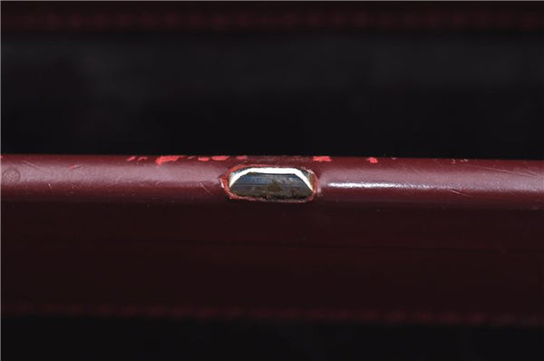 Authentic GUCCI Shoulder Hand Bag Purse Nylon Leather Red Junk J9582