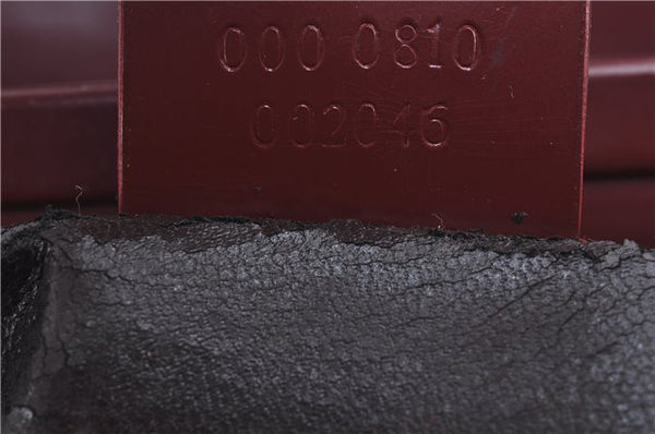 Authentic GUCCI Shoulder Hand Bag Purse Nylon Leather Red Junk J9582