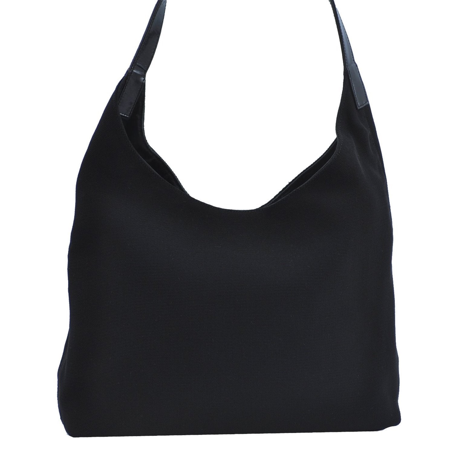 Authentic GUCCI Shoulder Bag Purse Nylon Leather 0013297 Black J9584