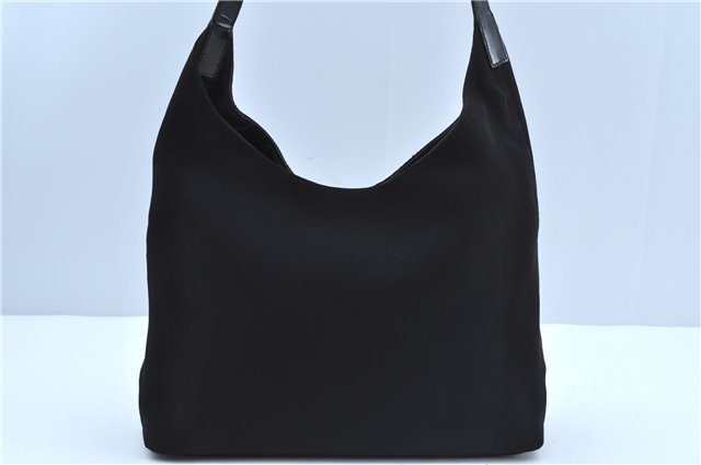 Authentic GUCCI Shoulder Bag Purse Nylon Leather 0013297 Black J9584