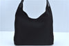 Authentic GUCCI Shoulder Bag Purse Nylon Leather 0013297 Black J9584