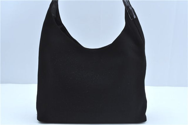 Authentic GUCCI Shoulder Bag Purse Nylon Leather 0013297 Black J9584