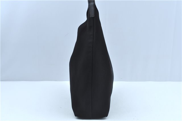 Authentic GUCCI Shoulder Bag Purse Nylon Leather 0013297 Black J9584