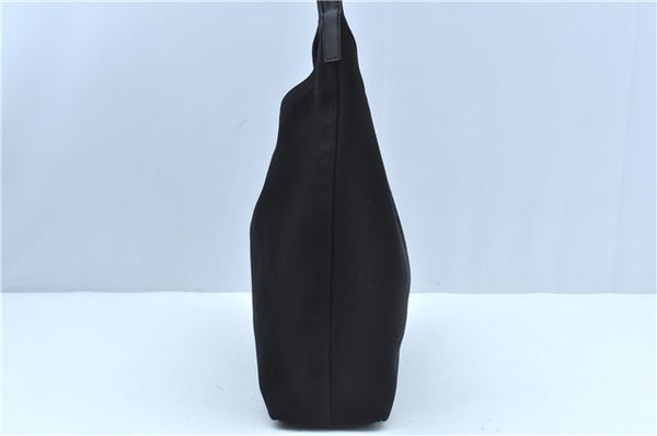 Authentic GUCCI Shoulder Bag Purse Nylon Leather 0013297 Black J9584