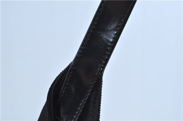 Authentic GUCCI Shoulder Bag Purse Nylon Leather 0013297 Black J9584