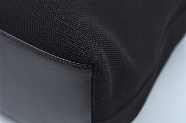 Authentic GUCCI Shoulder Bag Purse Nylon Leather 0013297 Black J9584