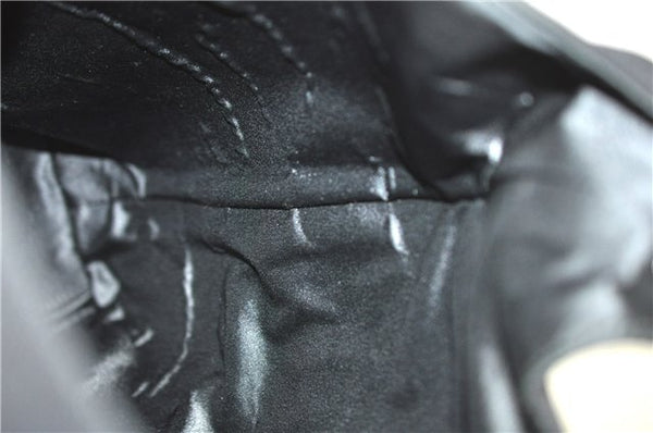 Authentic GUCCI Shoulder Bag Purse Nylon Leather 0013297 Black J9584