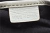 Authentic CELINE Boogie Bag Hand Bag Purse Canvas Leather Brown White J9585