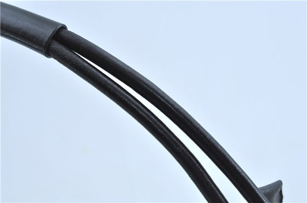 Authentic GUCCI Shoulder Hand Bag Purse Nylon Leather 0013766 Black J9586