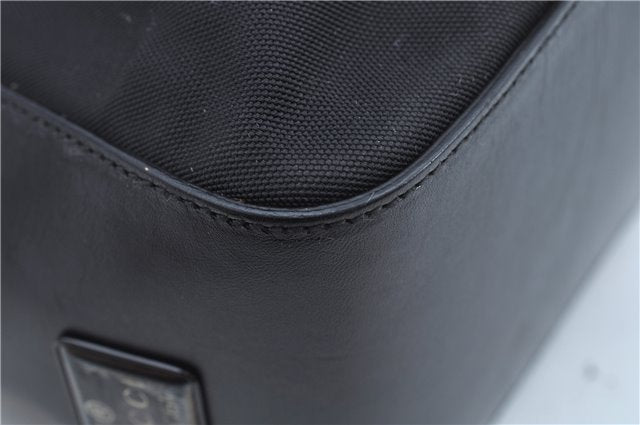 Authentic GUCCI Shoulder Hand Bag Purse Nylon Leather 0013766 Black J9586