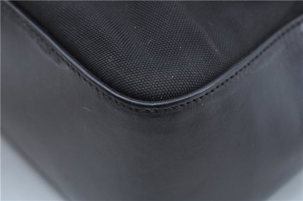 Authentic GUCCI Shoulder Hand Bag Purse Nylon Leather 0013766 Black J9586