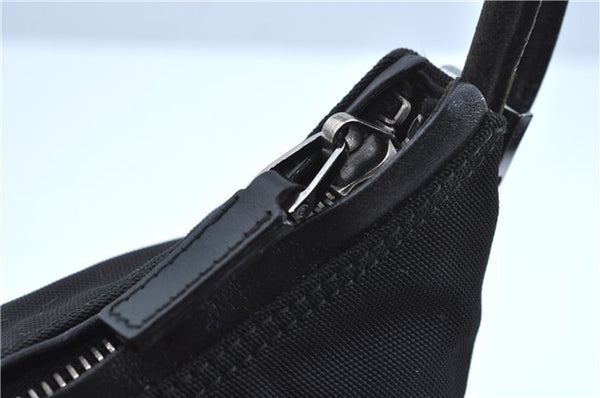 Authentic GUCCI Shoulder Hand Bag Purse Nylon Leather 0013766 Black J9586