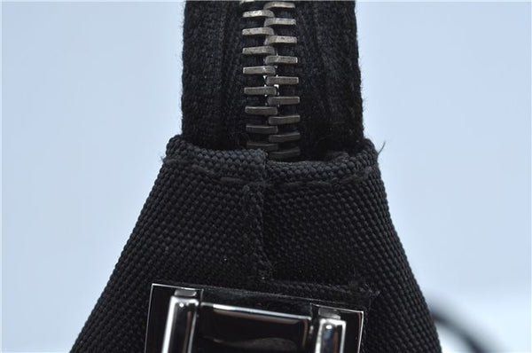 Authentic GUCCI Shoulder Hand Bag Purse Nylon Leather 0013766 Black J9586