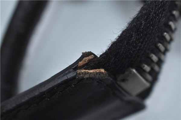 Authentic GUCCI Shoulder Hand Bag Purse Nylon Leather 0013766 Black J9586