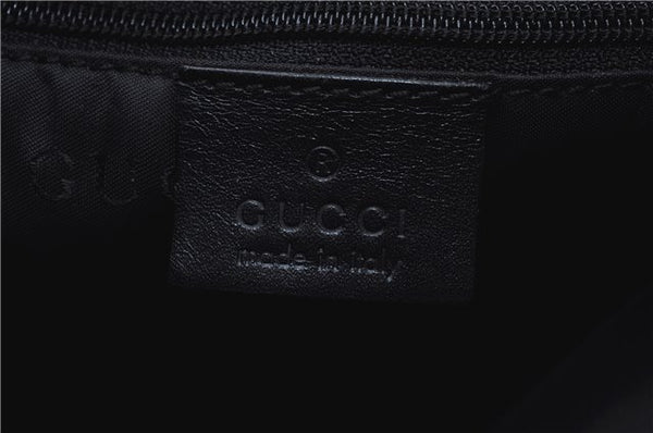 Authentic GUCCI Shoulder Hand Bag Purse Nylon Leather 0013766 Black J9586