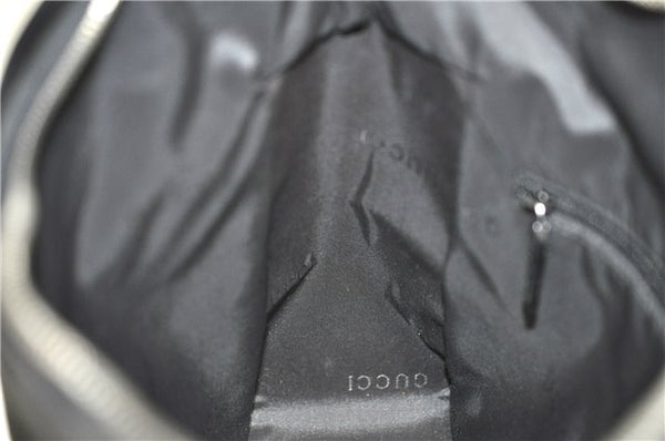 Authentic GUCCI Shoulder Hand Bag Purse Nylon Leather 0013766 Black J9586