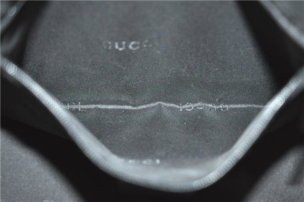 Authentic GUCCI Shoulder Hand Bag Purse Nylon Leather 0013766 Black J9586