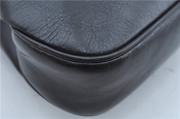 Authentic GUCCI Backpack GG Canvas Leather 0030249 Black J9587