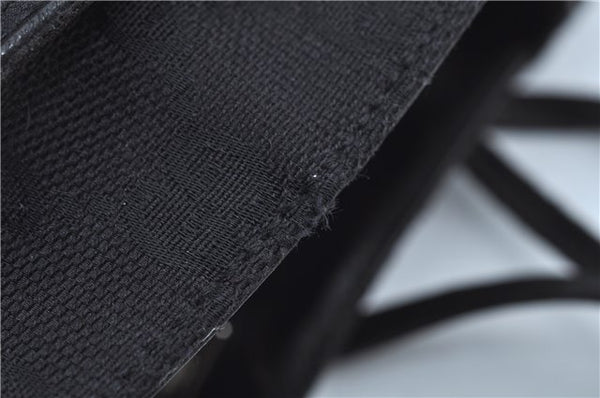 Authentic GUCCI Backpack GG Canvas Leather 0030249 Black J9587