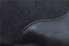 Authentic GUCCI Backpack GG Canvas Leather 0030249 Black J9587