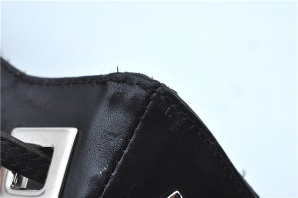 Authentic GUCCI Backpack GG Canvas Leather 0030249 Black J9587