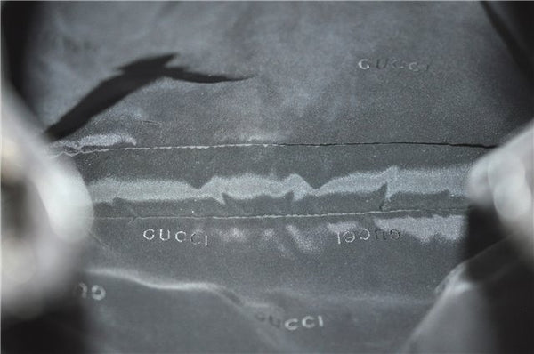 Authentic GUCCI Backpack GG Canvas Leather 0030249 Black J9587