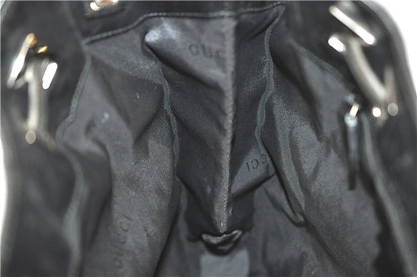 Authentic GUCCI Backpack GG Canvas Leather 0030249 Black J9587