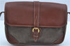 Authentic GUCCI Shoulder Cross Body Bag Logo Canvas Leather Khaki Junk J9591