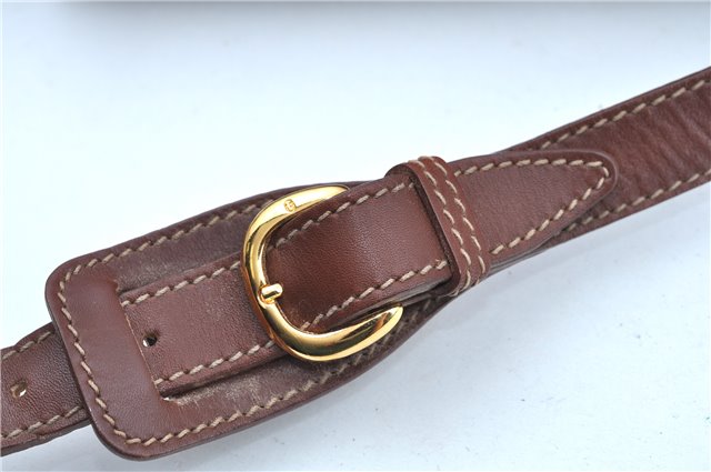 Authentic GUCCI Shoulder Cross Body Bag Logo Canvas Leather Khaki Junk J9591