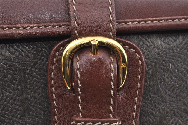 Authentic GUCCI Shoulder Cross Body Bag Logo Canvas Leather Khaki Junk J9591