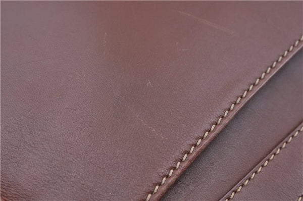 Authentic GUCCI Shoulder Cross Body Bag Logo Canvas Leather Khaki Junk J9591