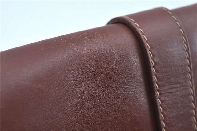 Authentic GUCCI Shoulder Cross Body Bag Logo Canvas Leather Khaki Junk J9591