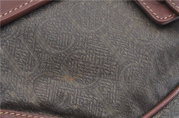 Authentic GUCCI Shoulder Cross Body Bag Logo Canvas Leather Khaki Junk J9591