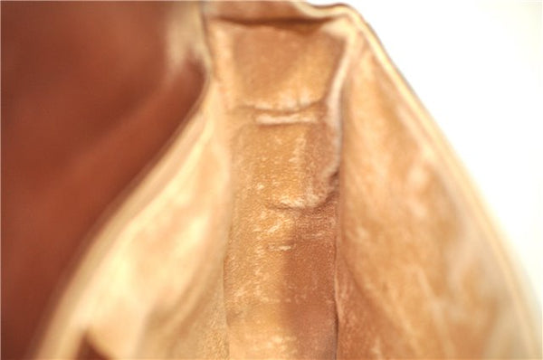 Authentic GUCCI Shoulder Cross Body Bag Logo Canvas Leather Khaki Junk J9591