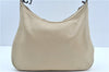 Authentic GUCCI Shoulder Cross Body Bag Purse Leather Nylon 0013341 Ivory J9593