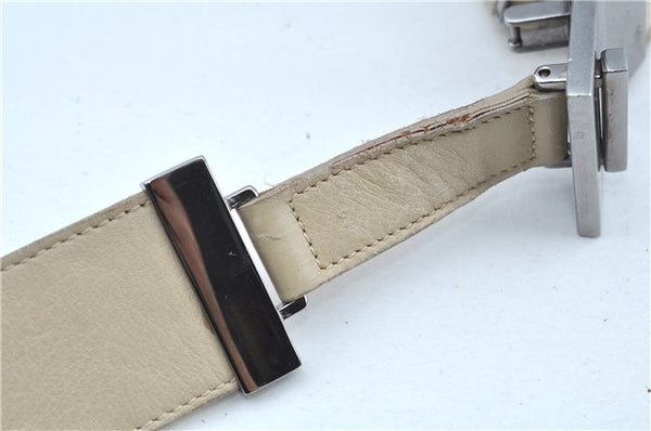 Authentic GUCCI Shoulder Cross Body Bag Purse Leather Nylon 0013341 Ivory J9593