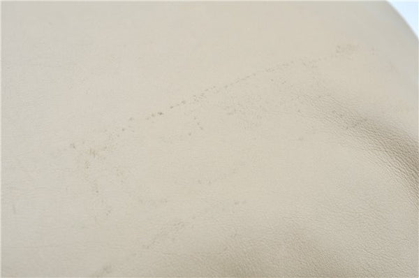 Authentic GUCCI Shoulder Cross Body Bag Purse Leather Nylon 0013341 Ivory J9593