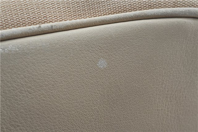 Authentic GUCCI Shoulder Cross Body Bag Purse Leather Nylon 0013341 Ivory J9593