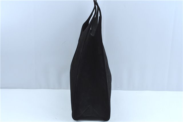 Authentic GUCCI Vintage Shoulder Hand Bag Suede Leather 0013192 Black Junk J9594